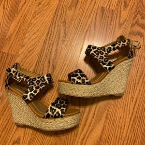 Leopard Wedges